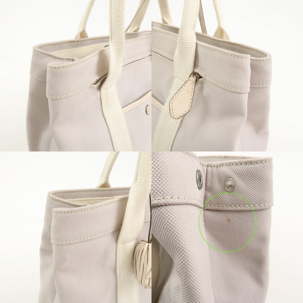 Loewe Loewe Anagram Logo Canvas Shoulder Bag Gray Size ONE SIZE - 6 Thumbnail