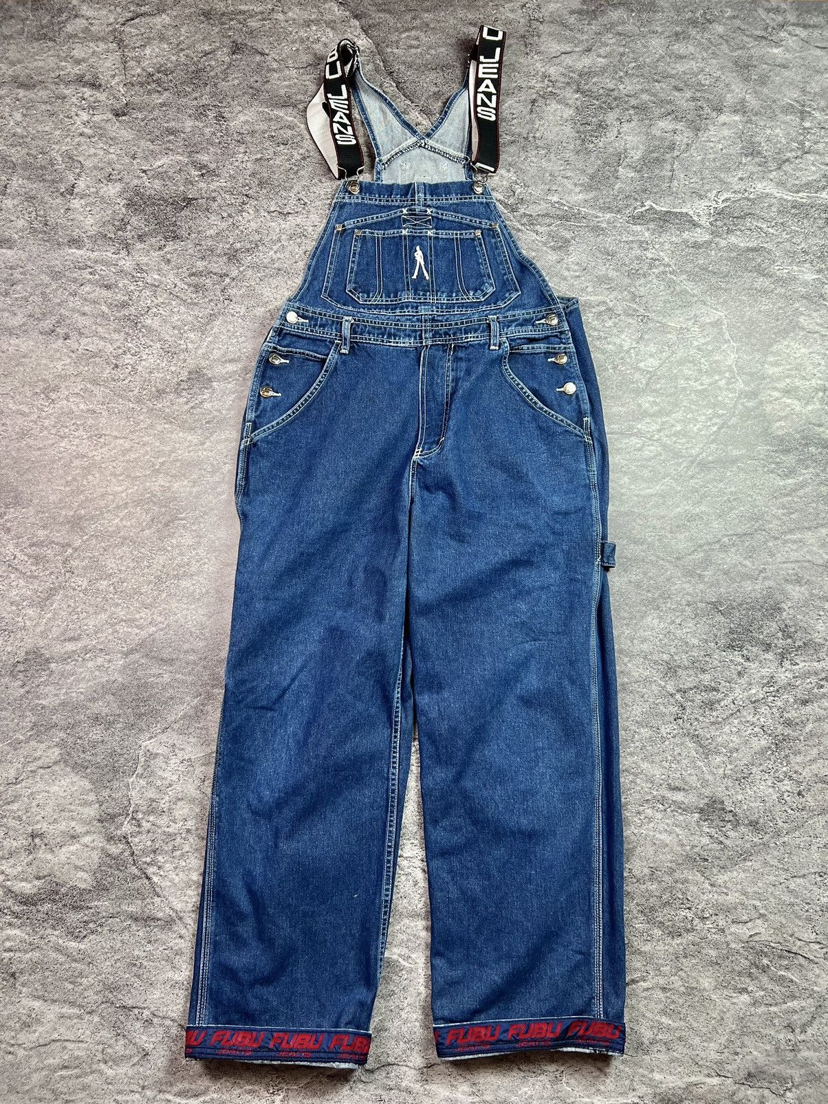 image of Fubu Rap Hip Hop Workwear Japan Style Overalls in Blue, Men's (Size 34)