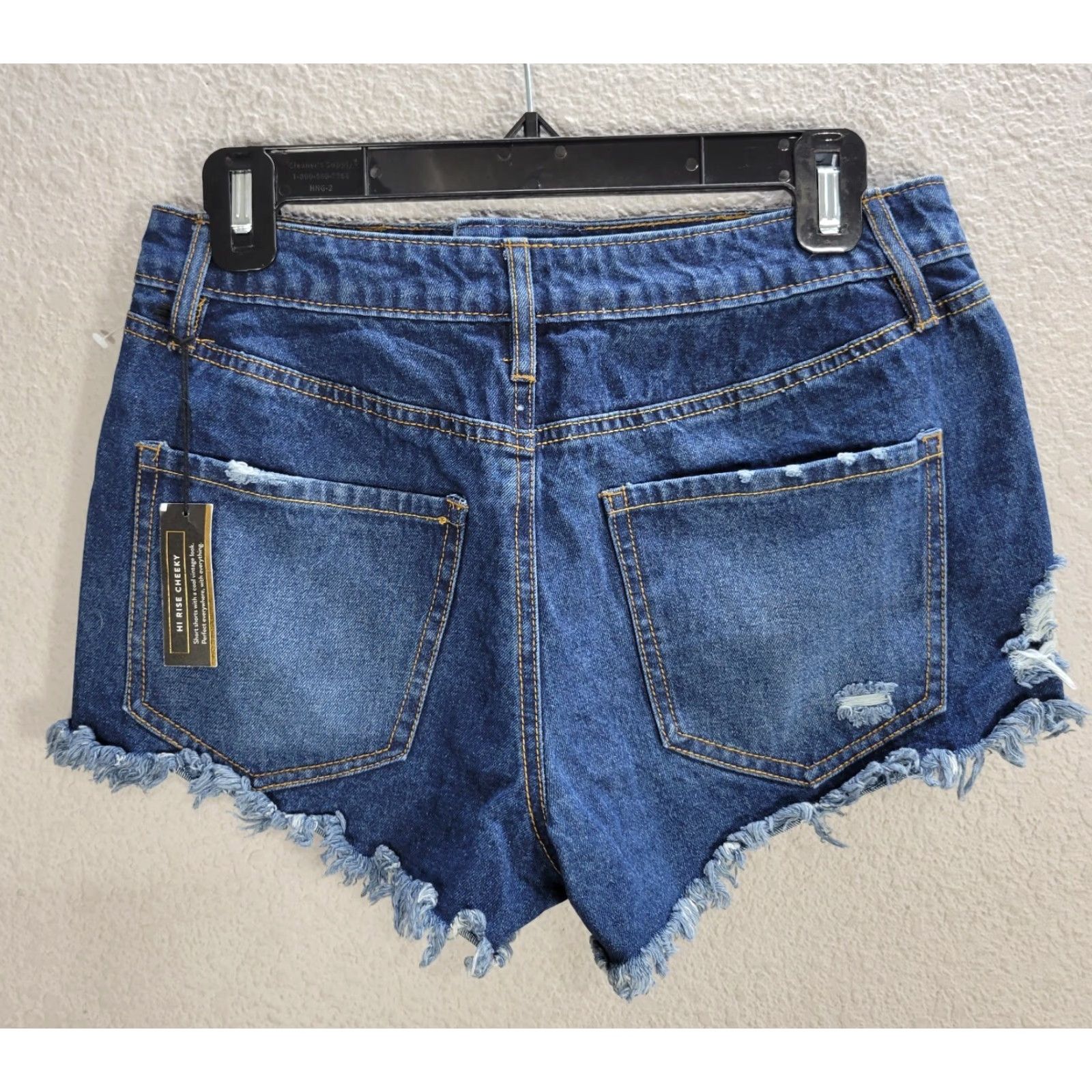 Vintage Refuge Women's Blue Distressed Cut-Off Shorts Cotton Sz 4 NWT Size 30" / US 8 / IT 44 - 4 Thumbnail