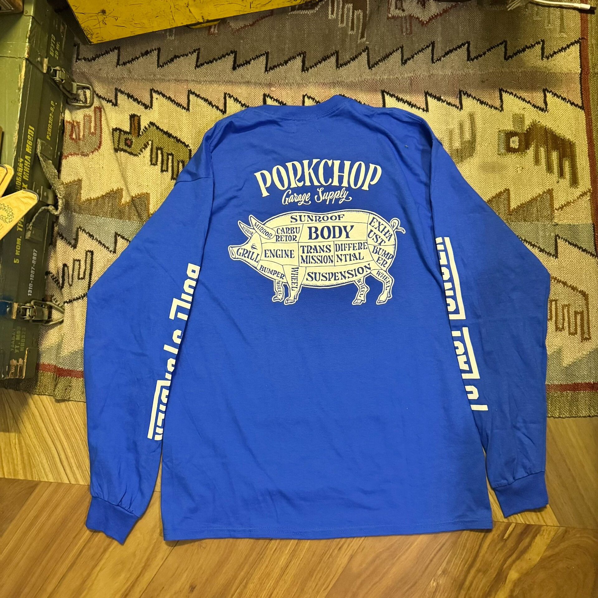 RATS JAPAN Vintage Blue Long Sleeve Sweatshirt Size US M / EU 48-50 / 2 - 1 Thumbnail