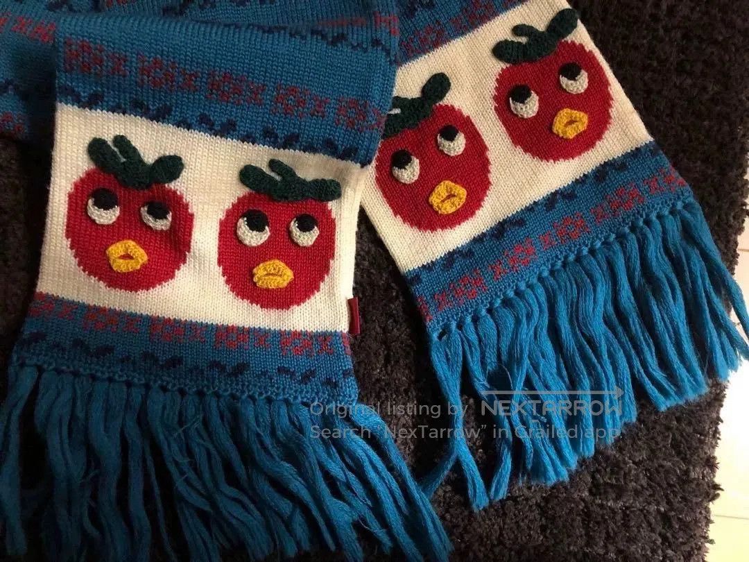 Hysteric Glamour Rare Hysteric Glamour Blue Tomato Bird Scarf. Size ONE SIZE - 2 Thumbnail