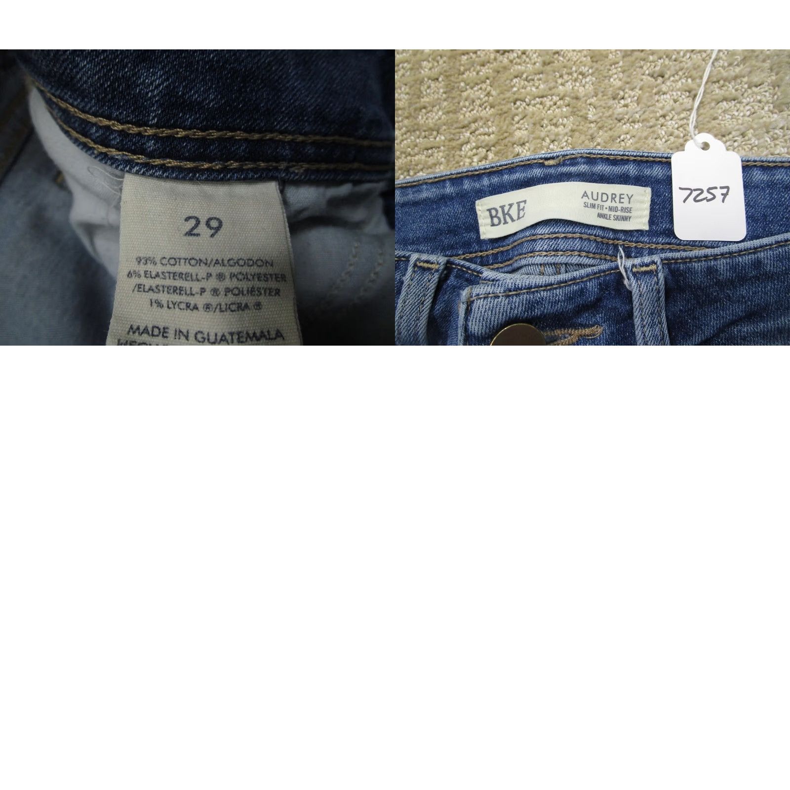 Vintage BKE Jeans Women 29 Buckle Ankle Slim Fit Light Wash Denim Pants Blue 5-Pocket Logo Modern Slimming Womens Jeans Use 29 Buckle Bke Style: Ankle Size 29" - 8 Thumbnail