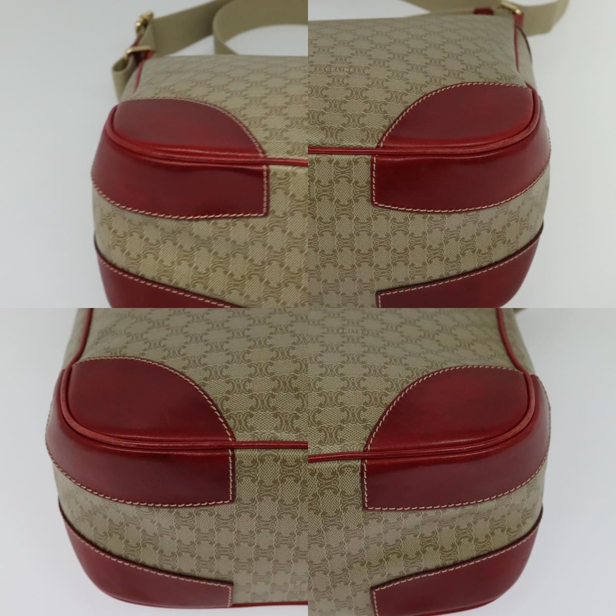 Celine CELINE Macadam Canvas Shoulder Bag Beige Gold Size ONE SIZE - 10 Thumbnail