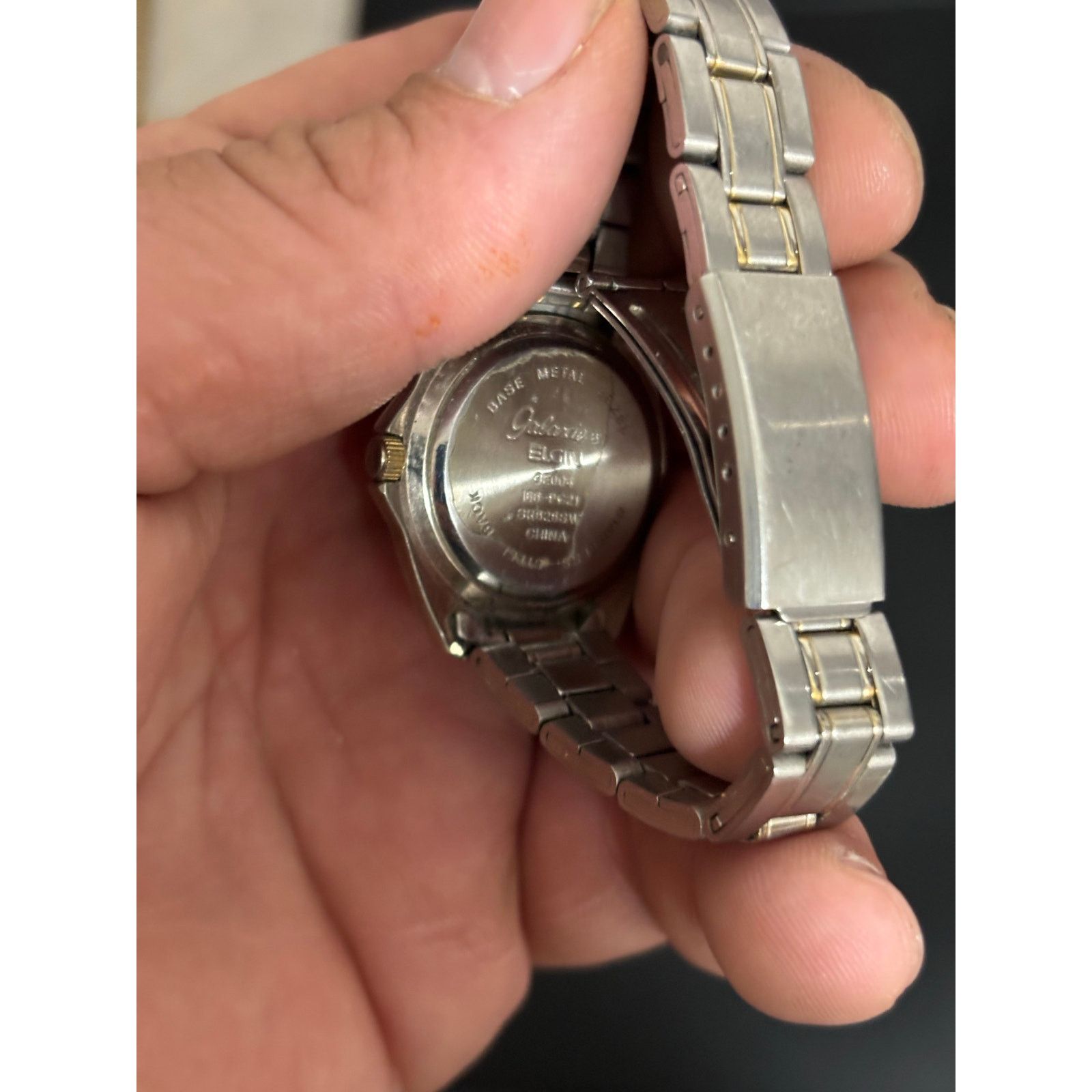 Elgin National Watch Company Vintage Galaxy By Elgin 2-Tone Womens Watch. New Battery. Size ONE SIZE - 8 Thumbnail
