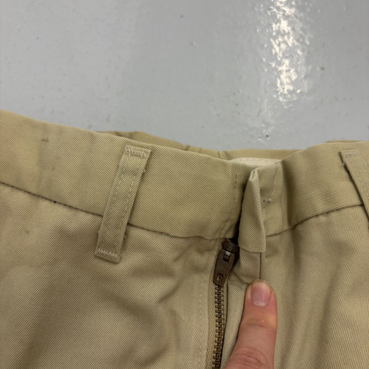Other Vintage 70s 80s Cintas Tan Canvas Workwear Chinos 29x31 Size US 29 - 3 Thumbnail
