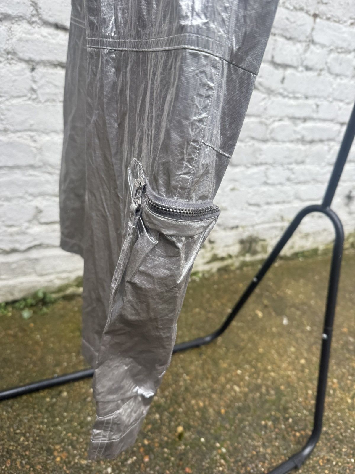 Helmut Lang Silver Helmut Land 2022 Runway wide-leg cargo trousers Size US 28 / EU 44 - 8 Thumbnail