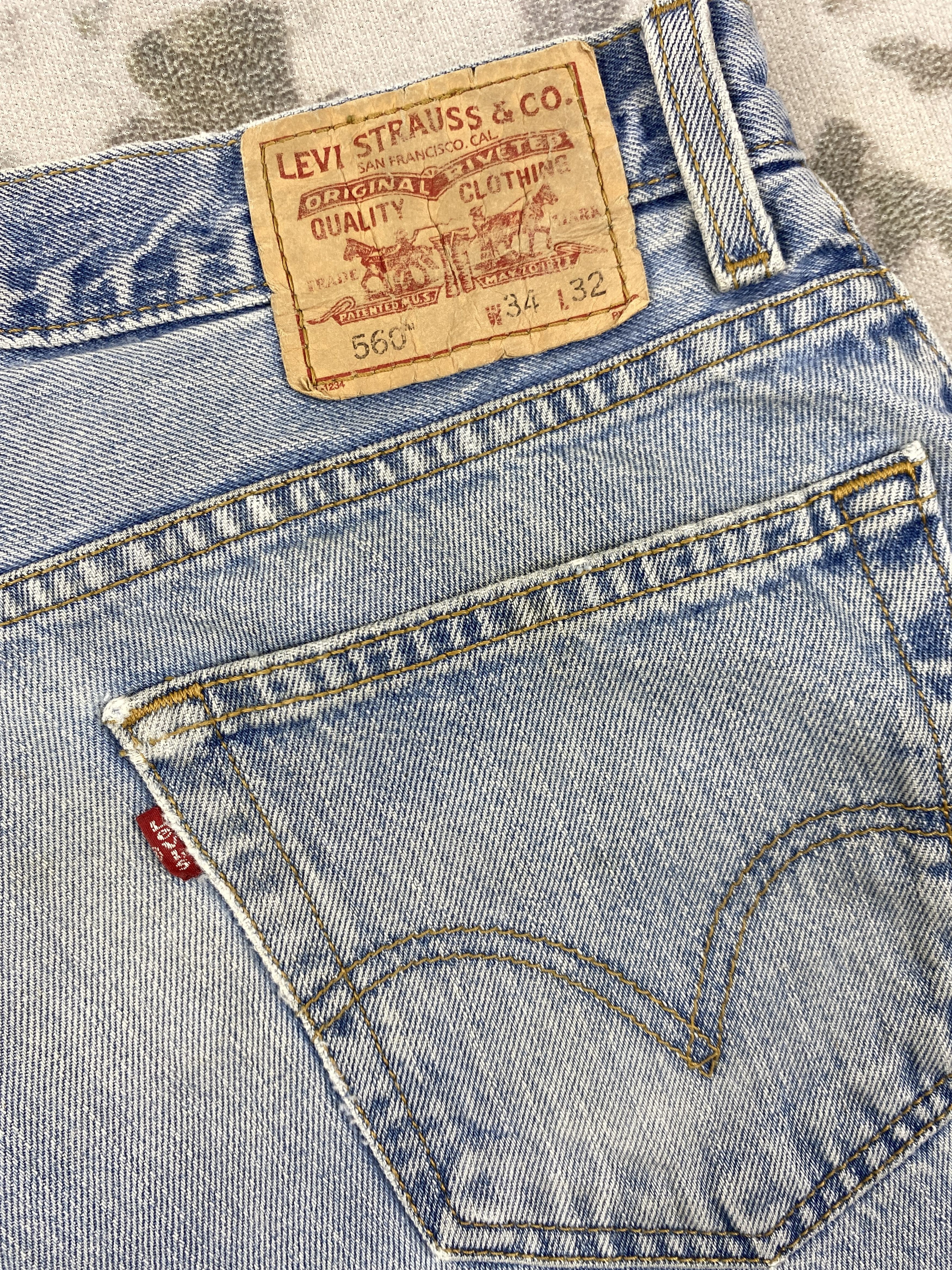 Levi's Light Blue Wash Vintage Levi's 560 34x31.5 Denim -SJ146 Size US 34 / EU 50 - 12 Thumbnail