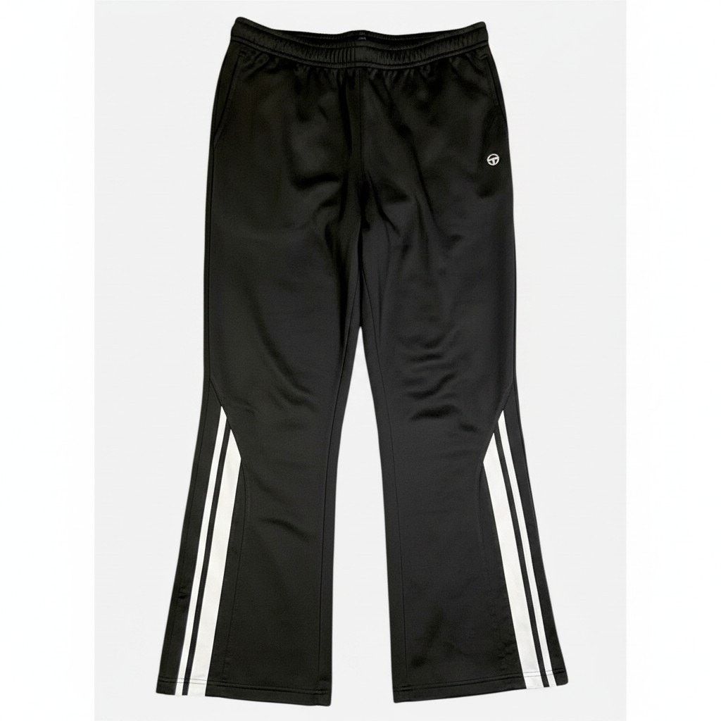 Sergio Tacchini Sergio Tacchini Women's L Black Flared Track Pants Workout Size 30" / US 8 / IT 44 - 1 Thumbnail