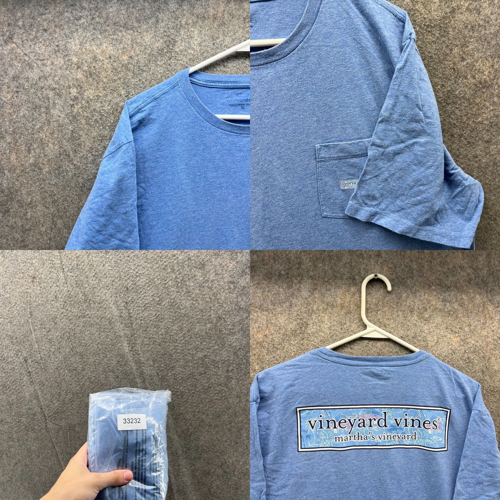 Vineyard Vines Vineyard Vines Shirt Mens Large Blue Graphic Pocket Tee Martha’s Heathered T-Shirt Short Sleeve Crew Neck Pockets Size US L / EU 52-54 / 3 - 8 Thumbnail