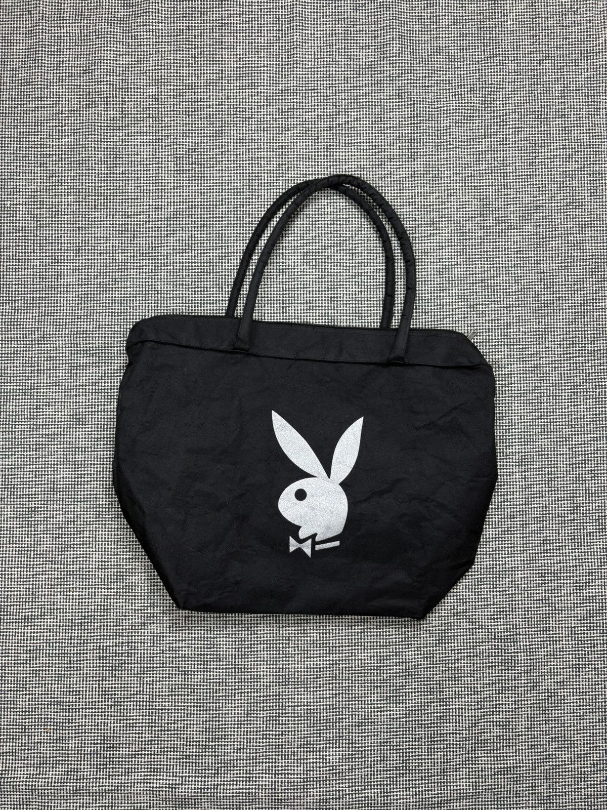 Vintage Playboy glitter logo large shopping bag tote shopper Size ONE SIZE - 1 Thumbnail