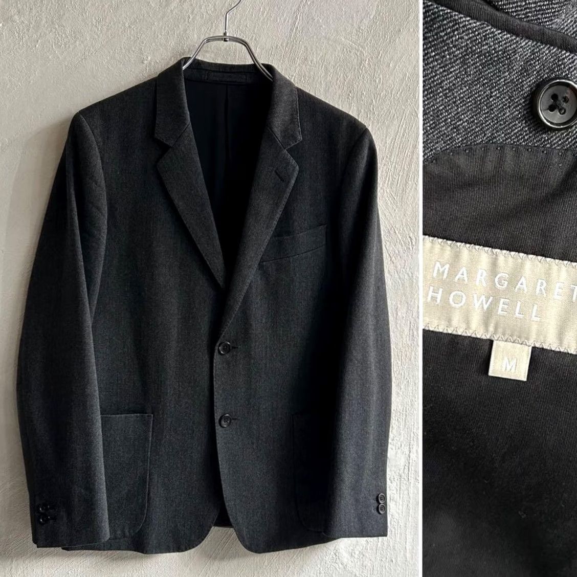 Margaret Howell Margaret Howell Jacket Mens M Charcoal Grey MHL Wool Cotton Blend Tailored Size US M / EU 48-50 / 2 - 2 Thumbnail