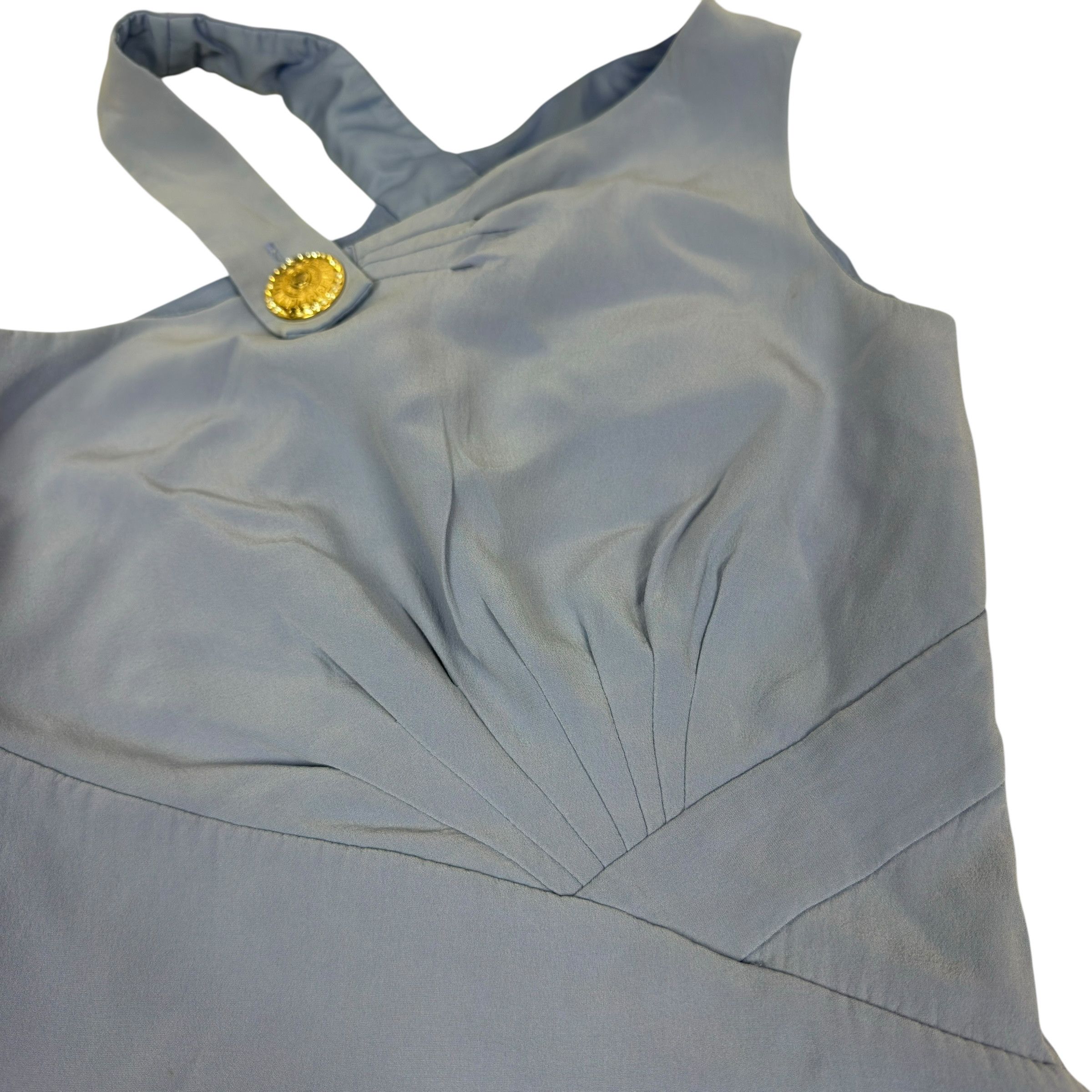 H&M × Versace Versace For H&M Women's Light Blue Bodycon Knee Length Dress Size M / US 6-8 / IT 42-44 - 5 Thumbnail