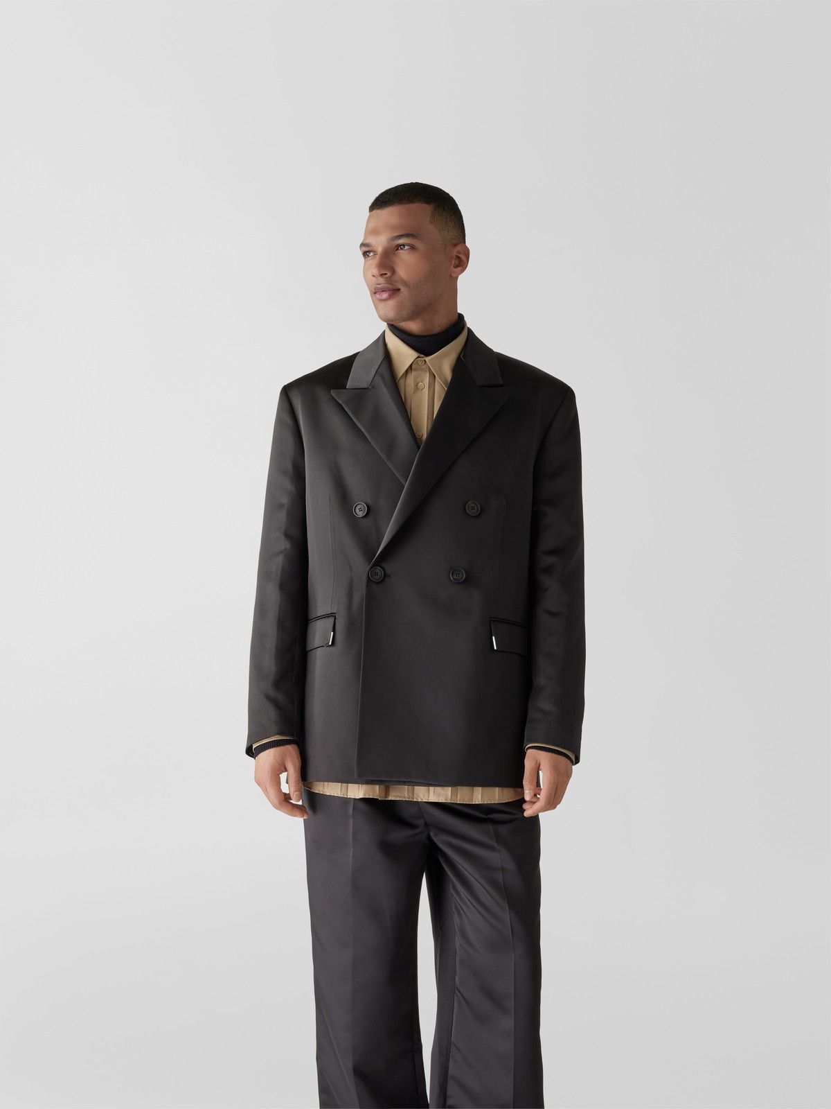Han Kjobenhavn !DS! AW22 Han Kjobenhavn Boxy Suit Black Blazer Size 40R - 4 Thumbnail