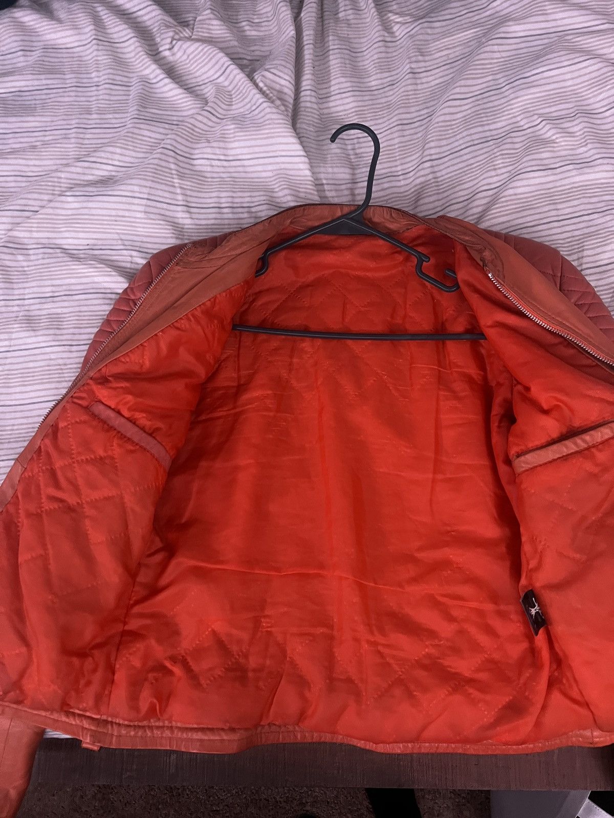 Other Orange leather biker jacket Size US S / EU 44-46 / 1 - 3 Thumbnail