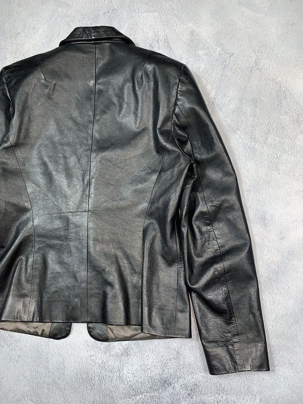 Vintage Vintage 90s Japan leather blazer jacket AvantGarde bondage Size S / US 4 / IT 40 - 15 Thumbnail