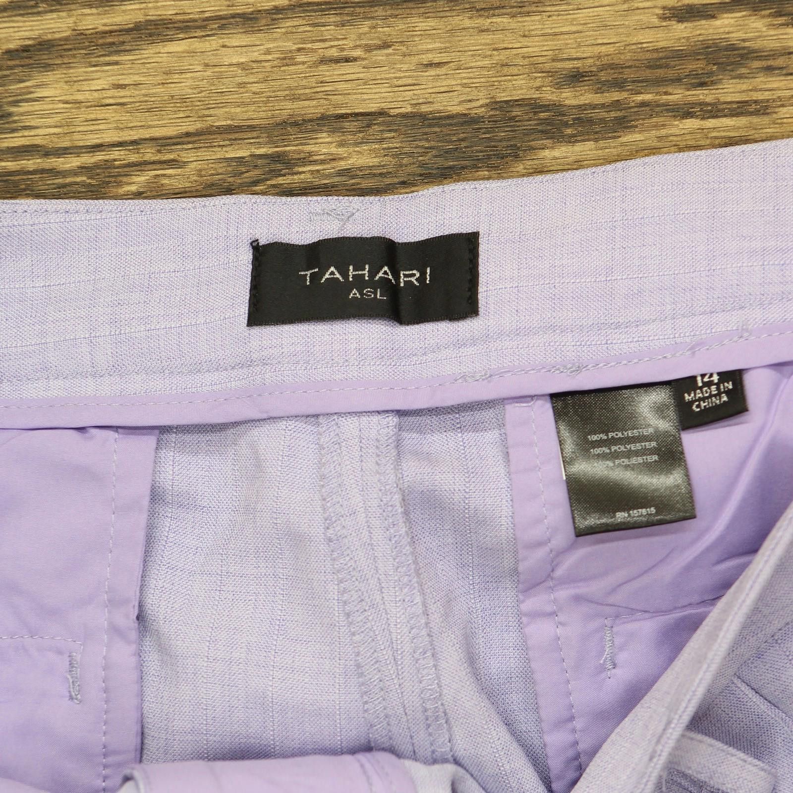 Other Nwt Tahari Asl Wide-leg Pants 4dm732-tj Lavender Purple 14 Size 36" / US 14 / IT 50 - 6 Thumbnail