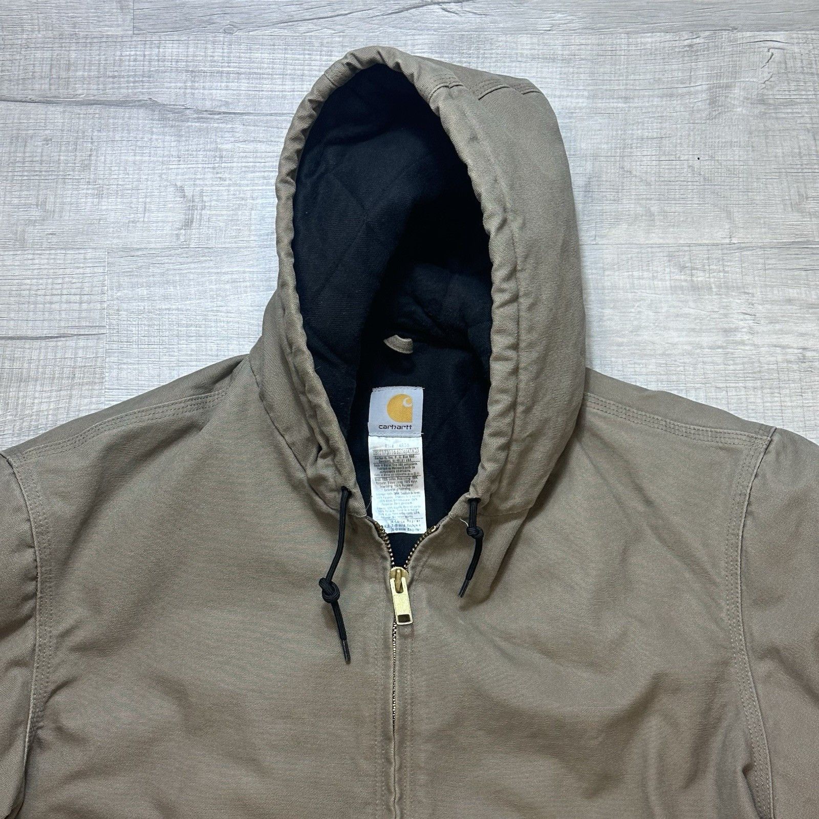 Carhartt Vintage Carhartt Jacket Mens J130 MUS Canvas Quilted Hooded Size US XL / EU 56 / 4 - 5 Thumbnail