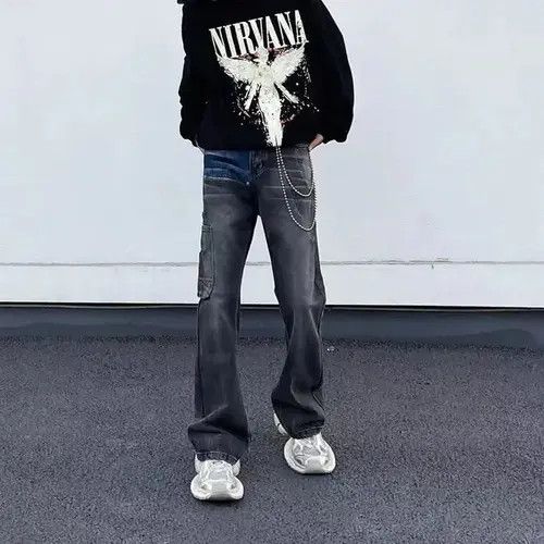Japanese Brand Retro high street hip hop draped workwear bootcut jeans Size US 32 / EU 48 - 1 Thumbnail