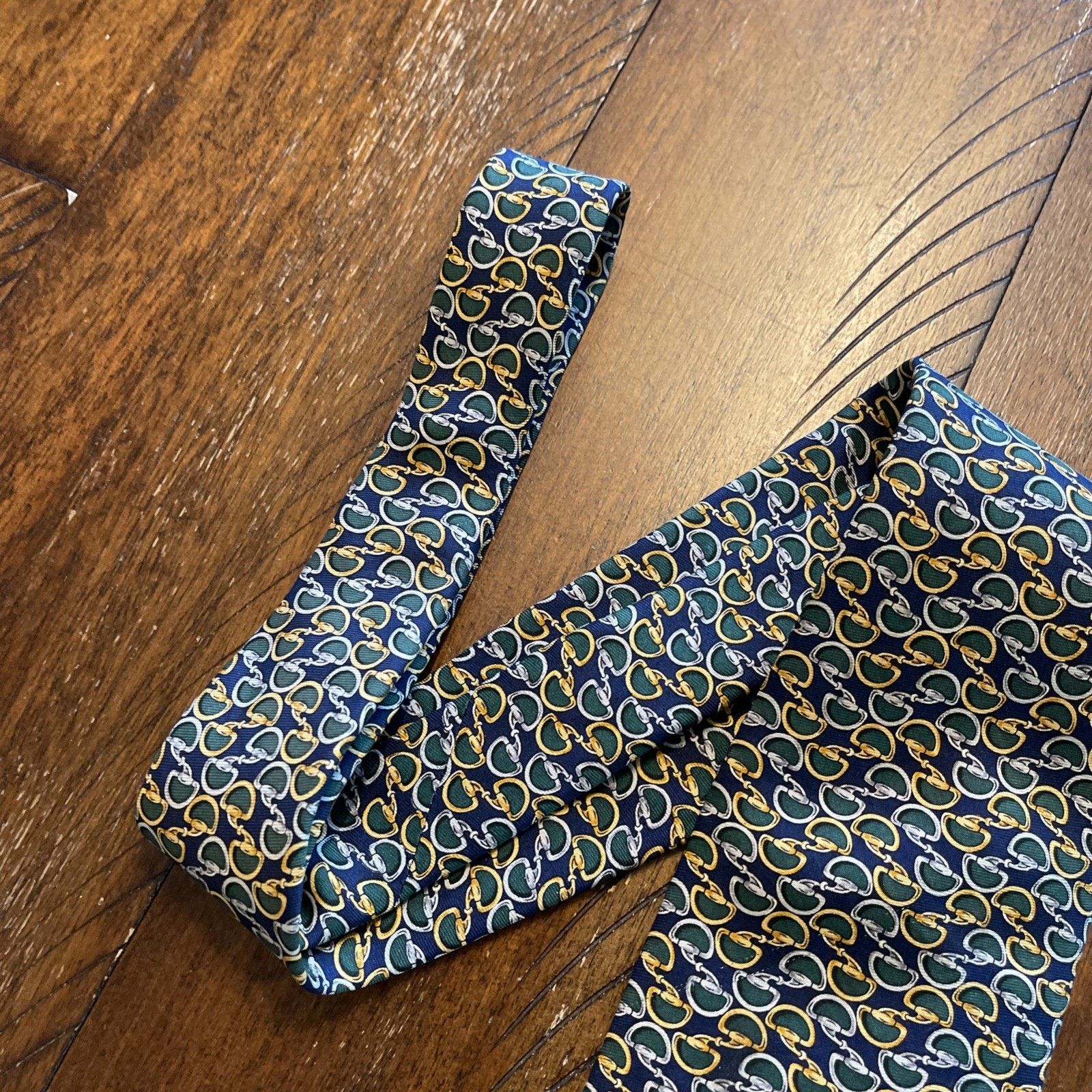 Brooks Brothers Brooks Brothers Makers Silk Tie Stirrup Pattern Men's Size ONE SIZE - 4 Thumbnail