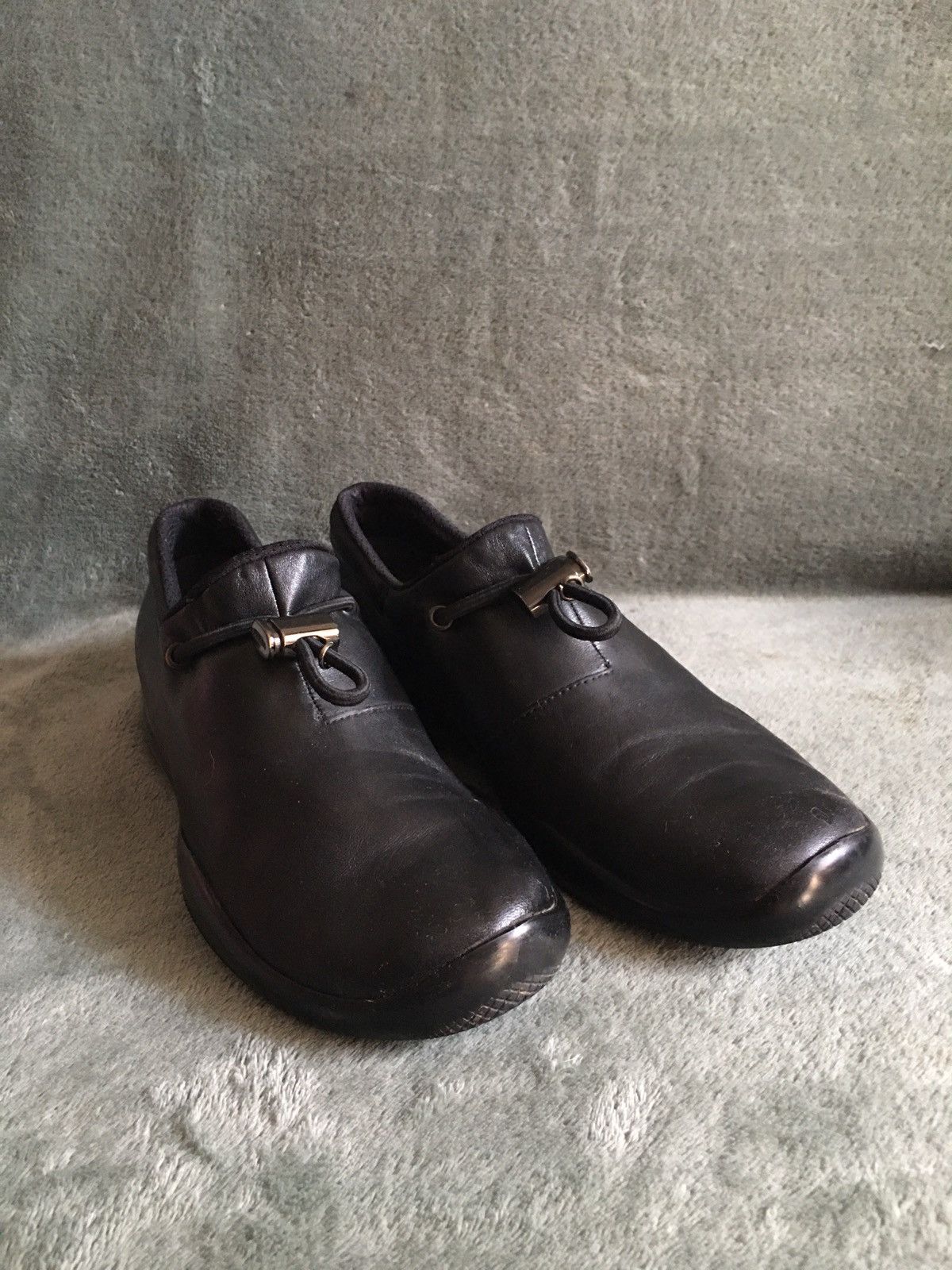 Prada Prada Toblach Black Leather Low Top Sneakers Size 38.5 Size US 8.5 / IT 38.5 - 4 Thumbnail