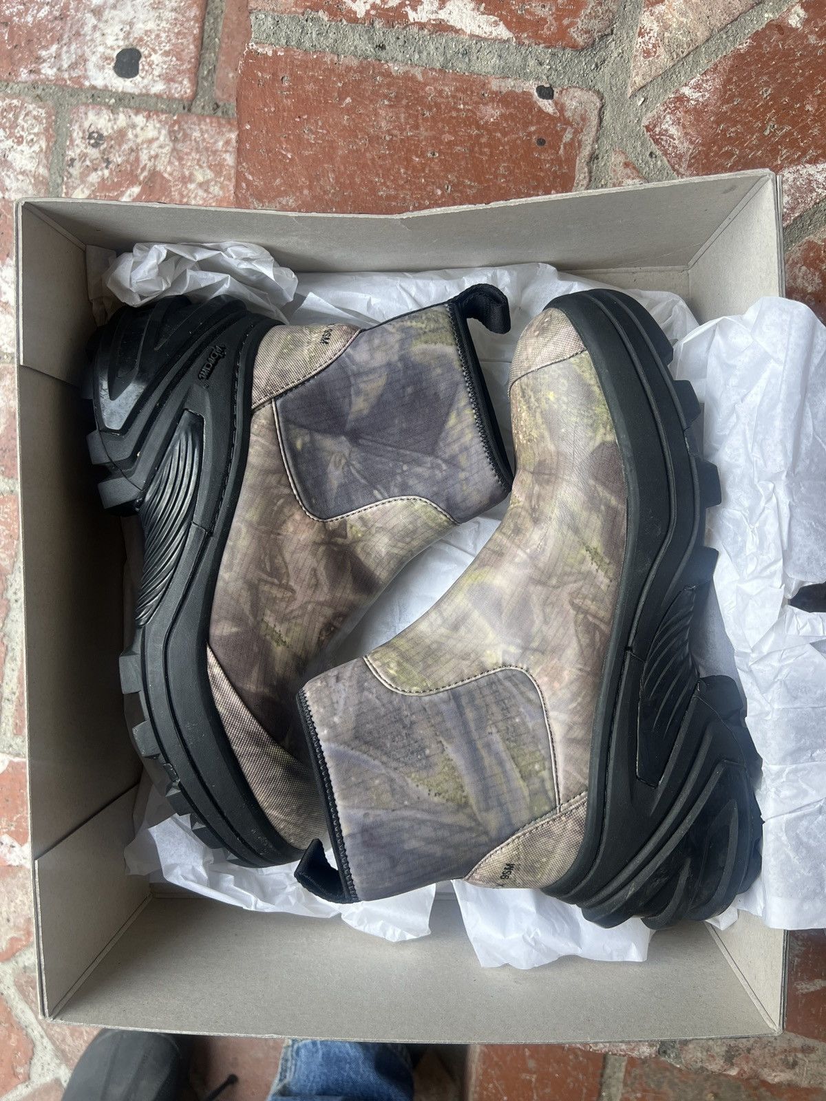 1017 ALYX 9SM 1017 Alyx Mid Boot With Fixed Vibram Sole Camo Green Size US 7 / EU 40 - 2 Thumbnail