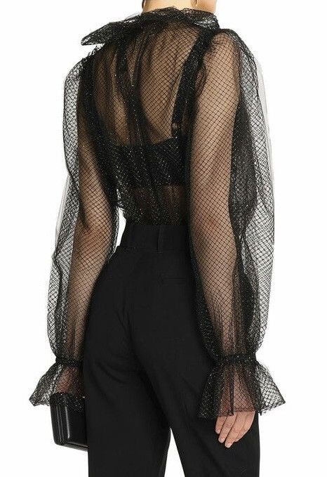 Dolce & Gabbana NWT Dolce & Gabbana Glitter Mesh Women’s Blouse, Size 38 Size XS / US 0-2 / IT 36-38 - 2 Thumbnail