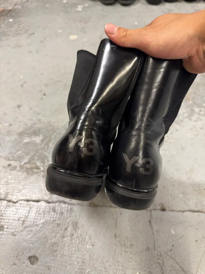 Vintage × Yohji Yamamoto Yohji Yamamoto Y3 Black Leather Boots Size US 11 / EU 44 - 7 Thumbnail