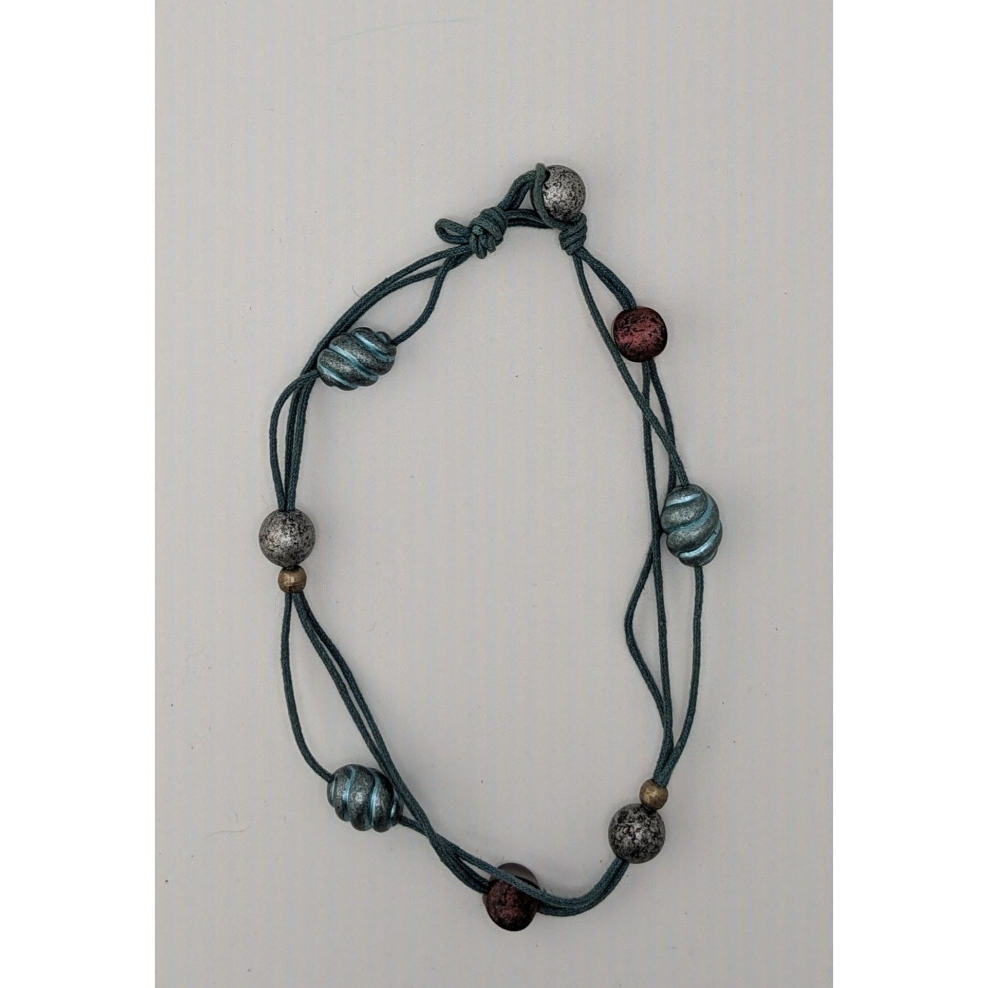 Other Festival Bohemian Beaded Choker With Multicolor Beads On Blu Size ONE SIZE - 4 Thumbnail