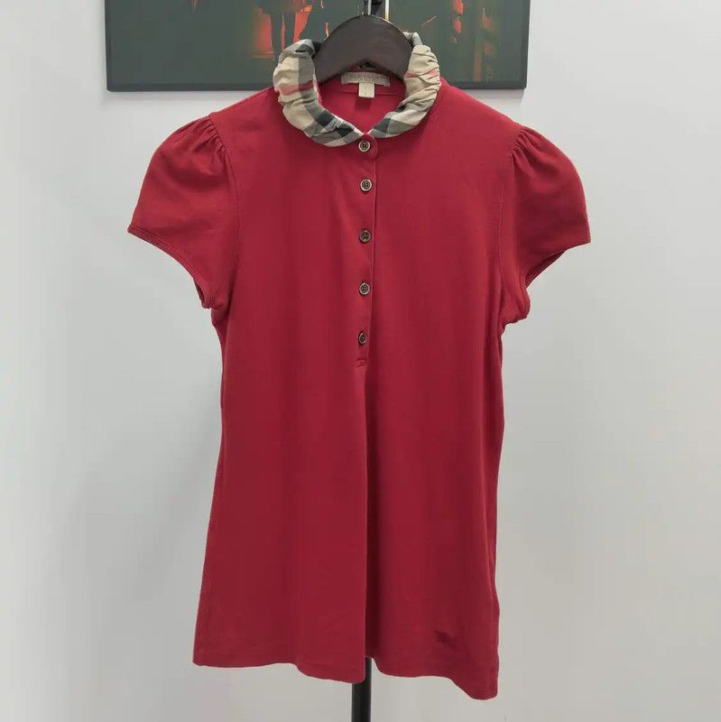 Burberry Burberry Summer Red Cotton Short Sleeve T-Shirt Size S / US 4 / IT 40 - 1 Thumbnail