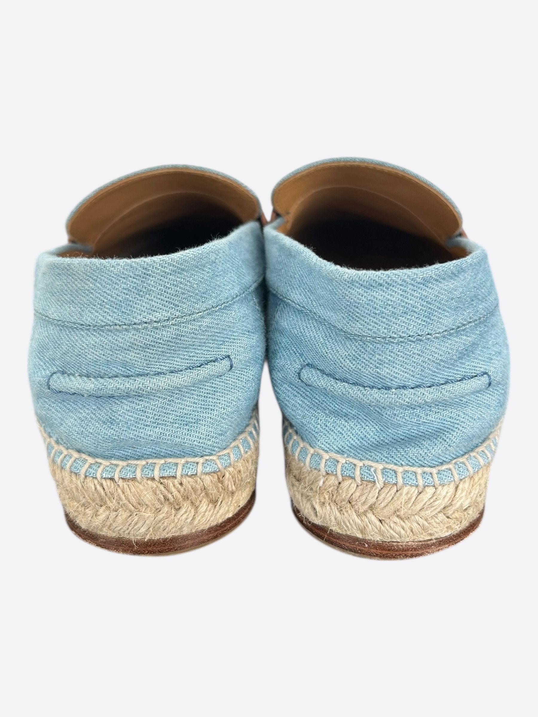Hermes Hermes Blue & Brown Trip Espadrilles Size US 10 / EU 43 - 4 Thumbnail