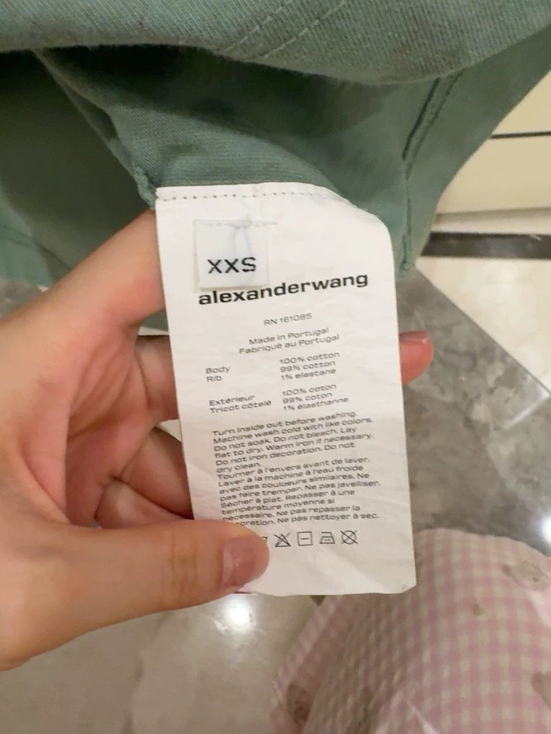 Alexander Wang Alexander Wang Green Distressed T-Shirt- Size XXS / US 00 / IT 34 - 4 Thumbnail