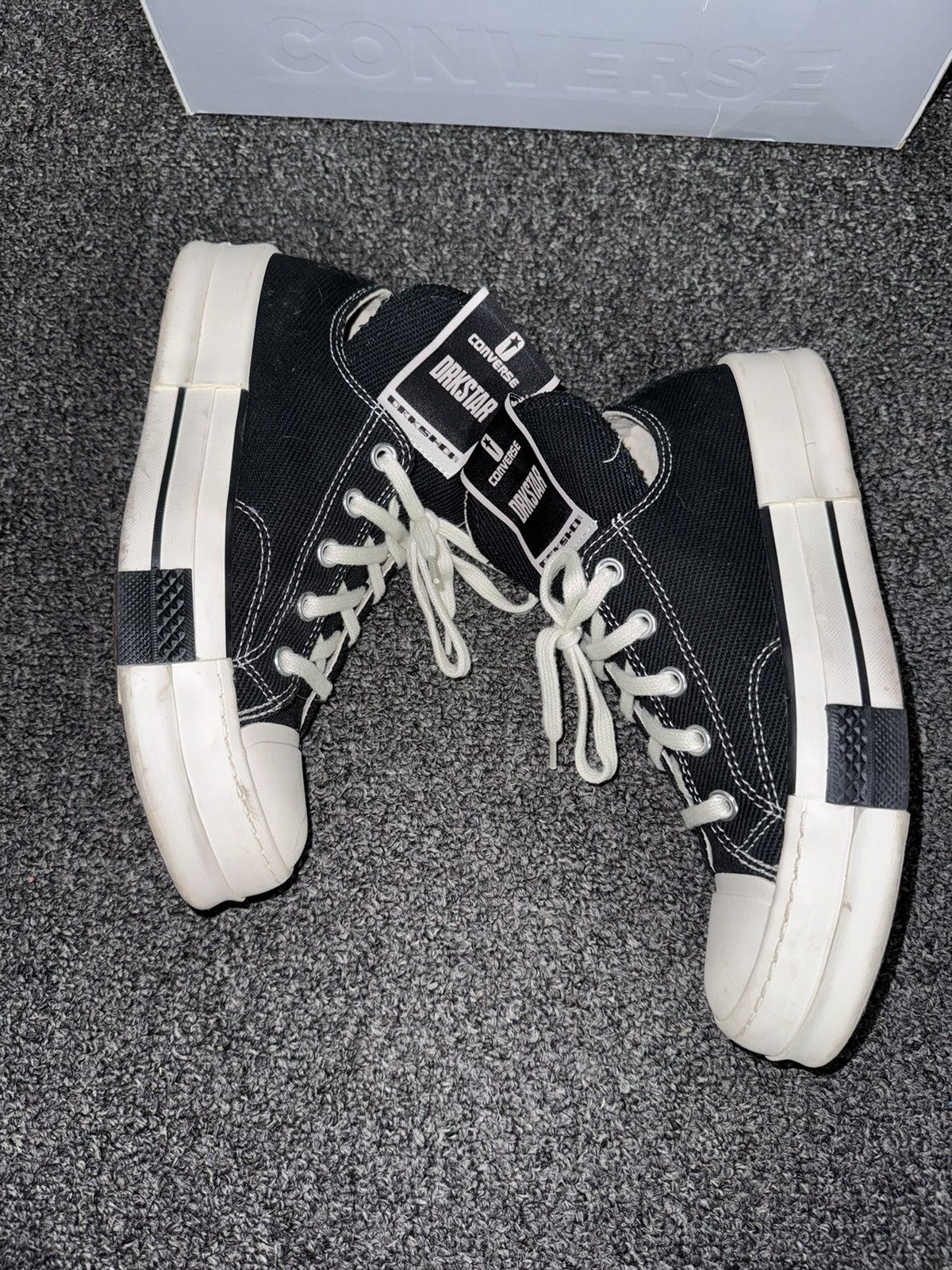 Converse × Rick Owens Rick Owens x DRKSHDW DRKSTAR Chuck 70 Low 'Black' Size US 6 / EU 39 - 3 Thumbnail