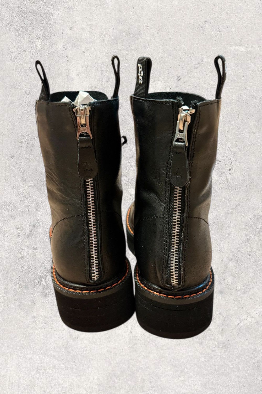 R13 R13 black stack boots 40 women made in italy shoes Size US 10 / IT 40 - 2 Thumbnail