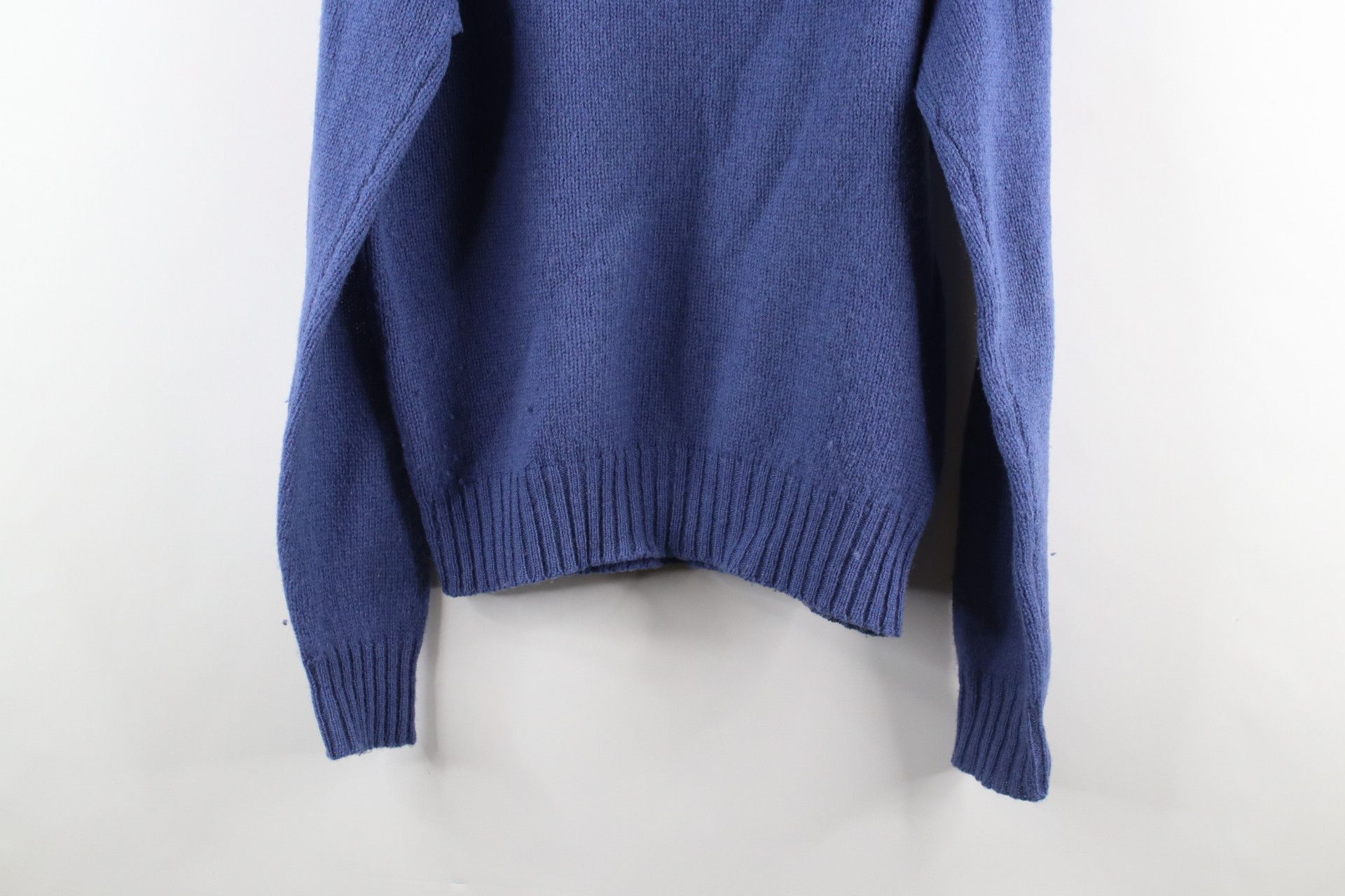 Vintage Vintage 70s Streetwear Shetland Wool Knit Sweater Blue Size US L / EU 52-54 / 3 - 10 Thumbnail