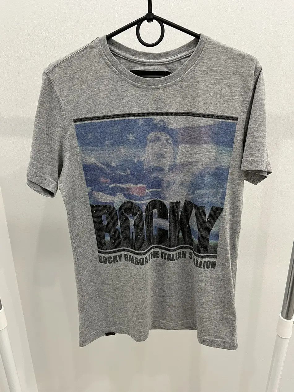 Philipp Plein Philipp Plein X Rocky Balboa Grey Crystal T-shirt Tee Size US L / EU 52-54 / 3 - 1 Thumbnail