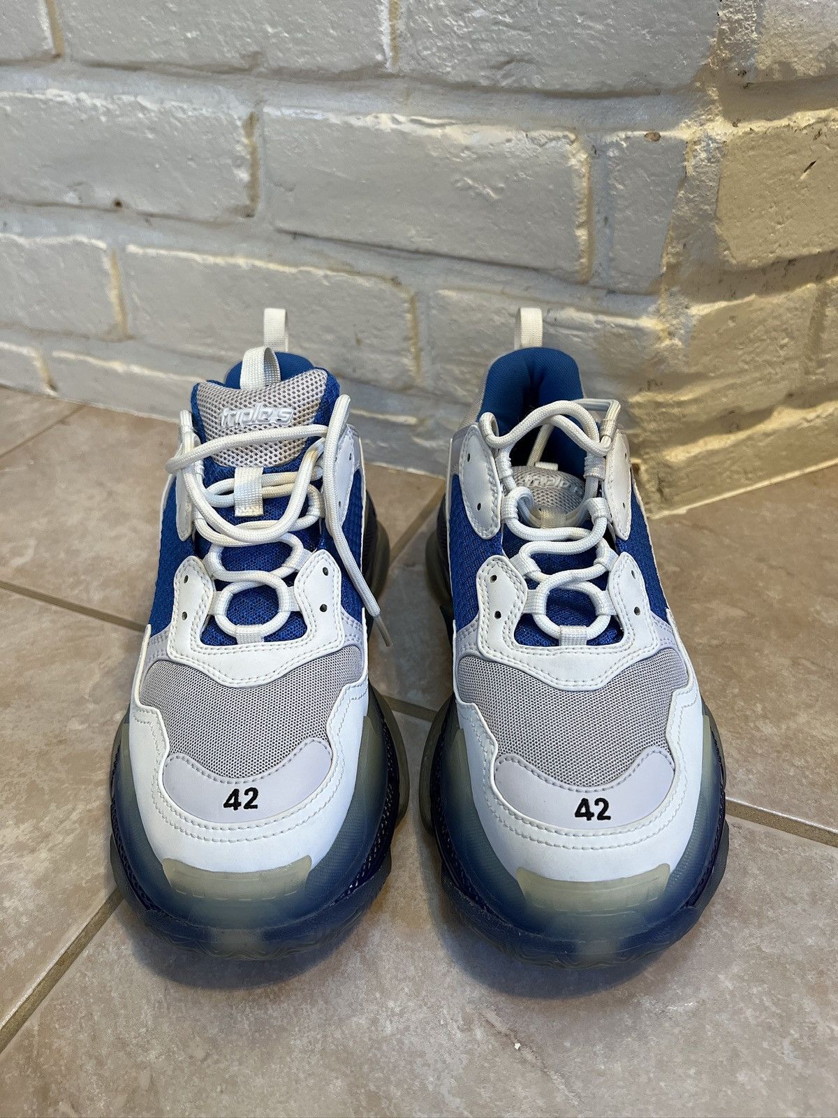 Balenciaga Triple S White Blue