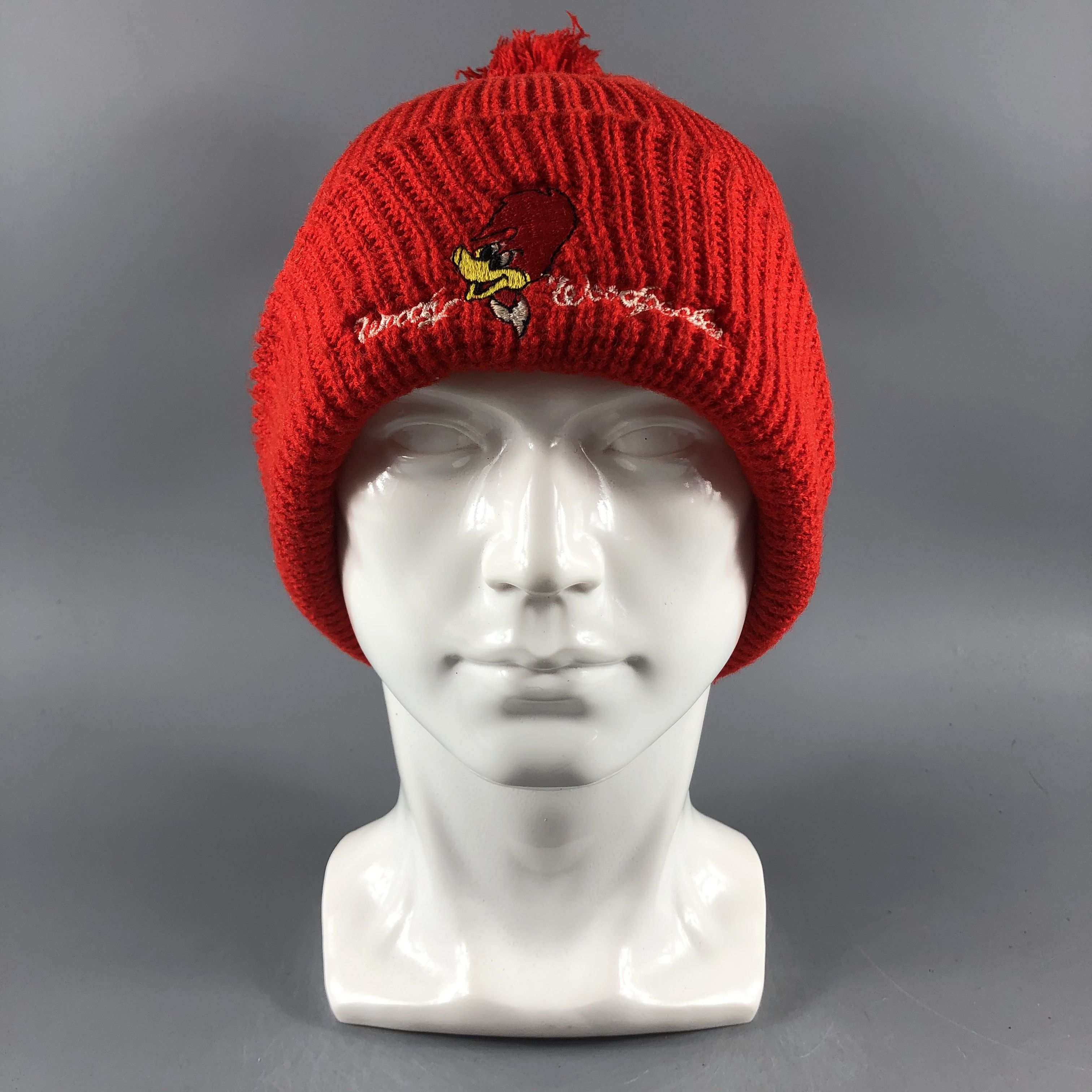 image of Vintage Woody Wood Packer Beanie Cartoon Hats Knit Snow Cap B1196, Men's