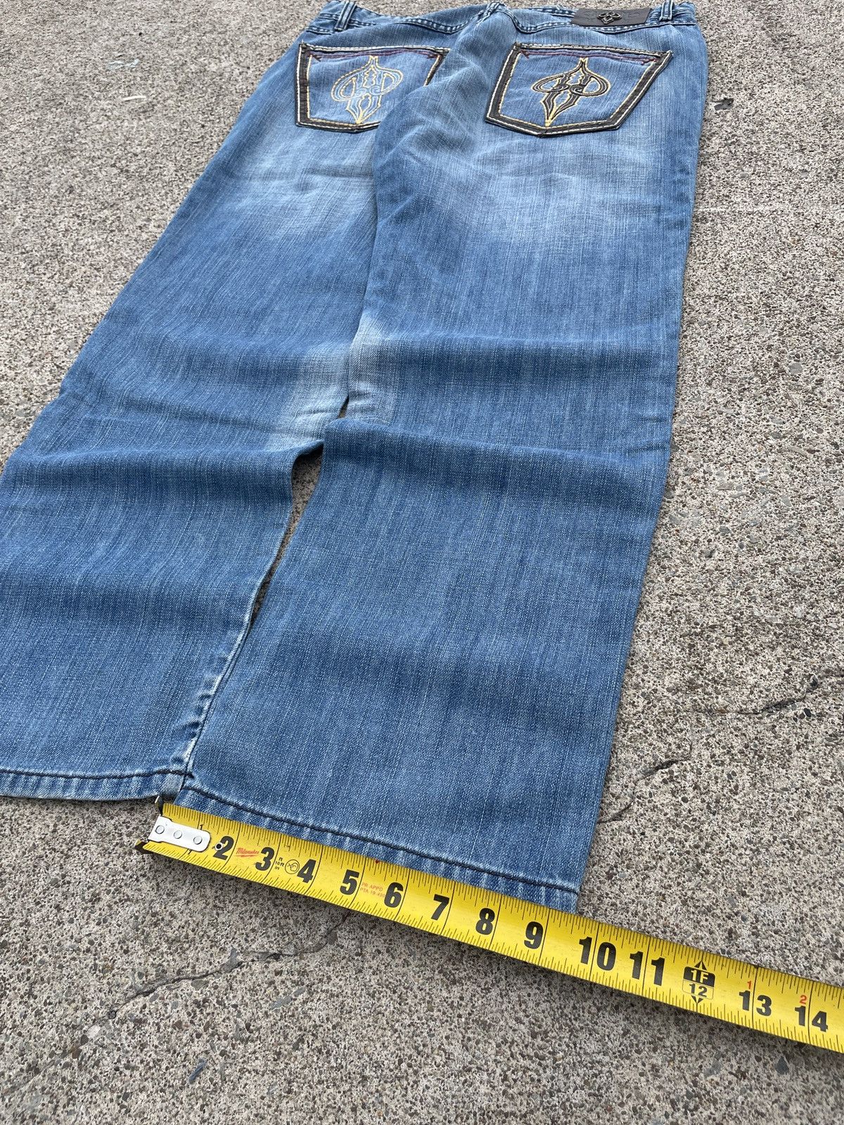 Pelle Pelle VTG Pelle Pelle Embroidered Baggy Denim Size US 38 / EU 54 - 9 Thumbnail