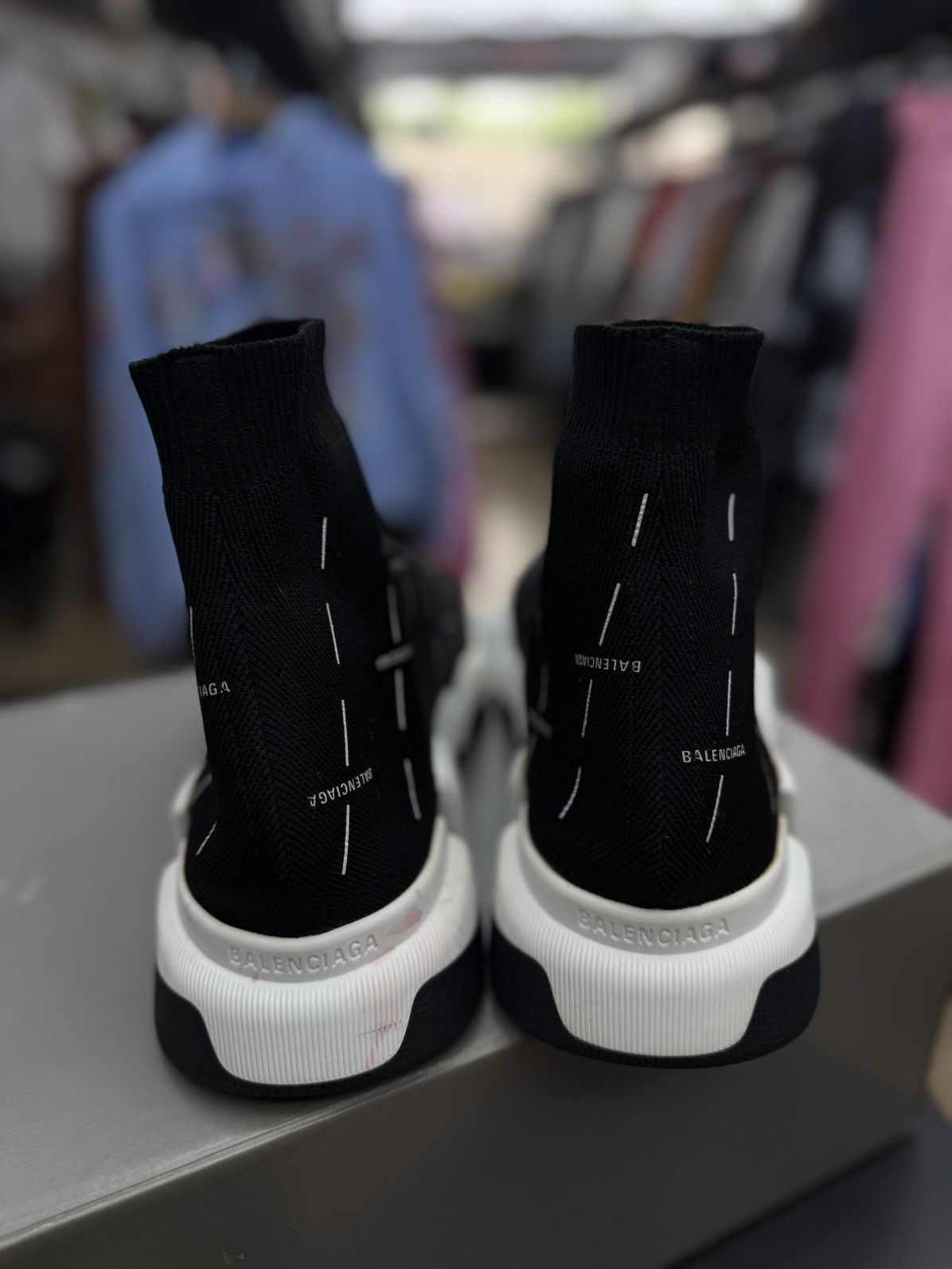 Balenciaga Balenciaga Sock Runner High Top Black White 44EU/11US $995 Size US 11 / EU 44 - 14 Thumbnail