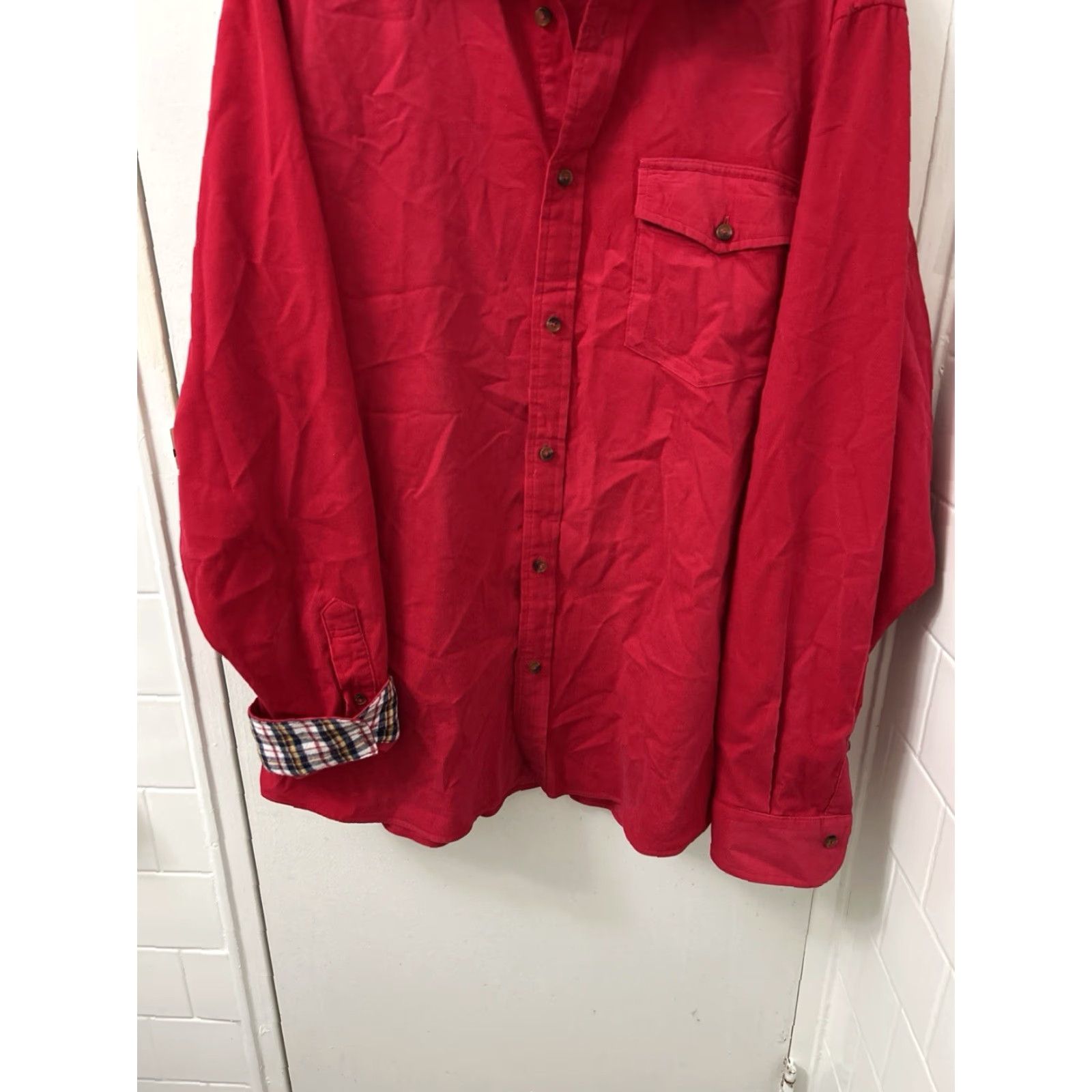 Brooks Brothers Brooks Brothers Original Polo Shirt Mens 2XL Red Corduroy Button-Up Long Sleeve Regular L/S Size US XXL / EU 58 / 5 - 3 Thumbnail