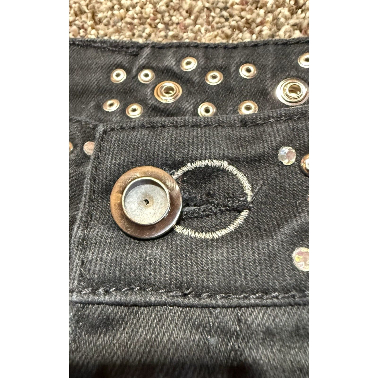 Vintage Lawman Jeans Women's Black Denim High Rise Bootcut Size 13 - 13 Denim Cotton Cowgirl Mom Style Boots Girls Mens? Size 34" / US 12 / IT 48 - 4 Thumbnail