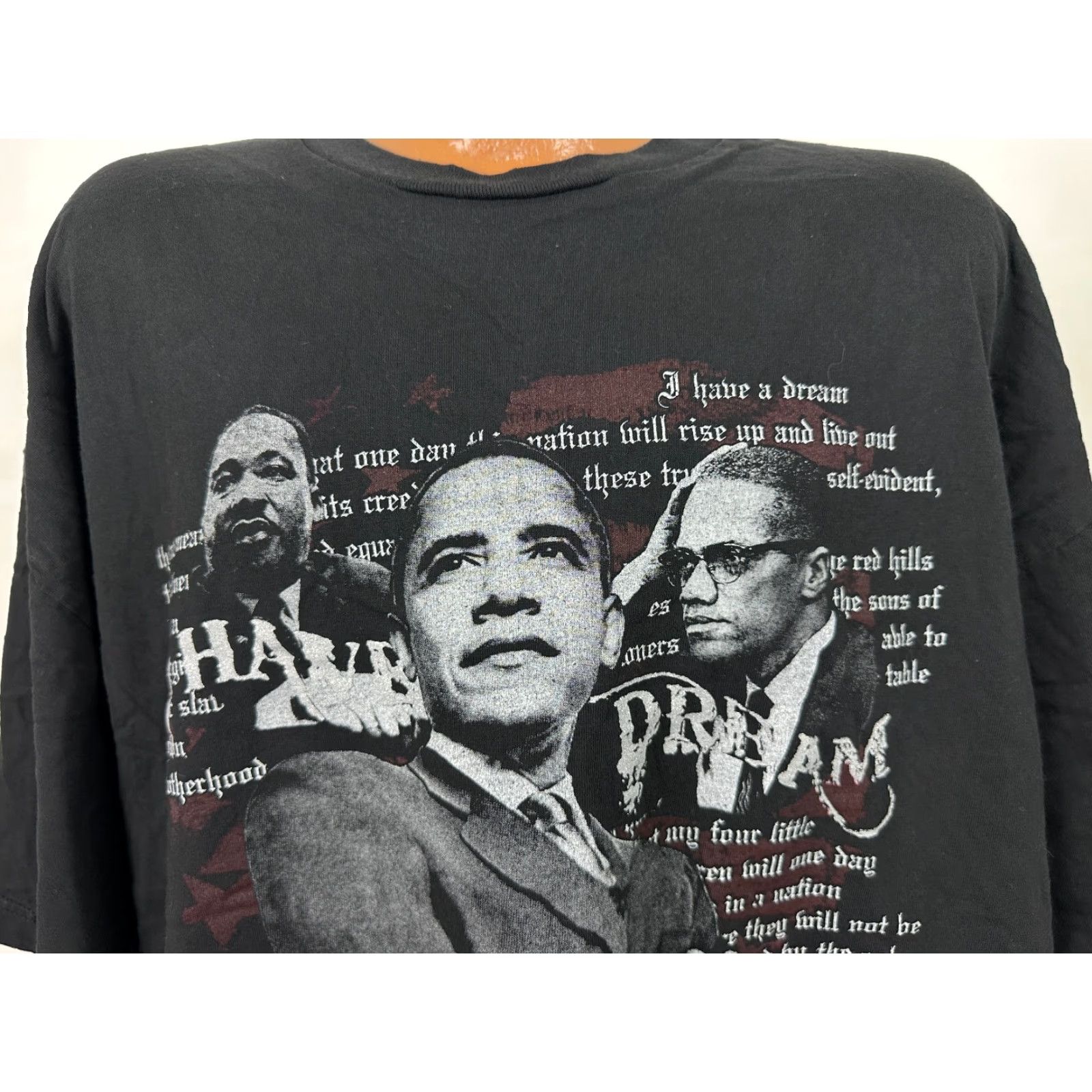 Vintage VINTAGE Obama TND 3XL USA Shirt Mens Black Y2K Dreams Come True Graphic Print Jersey Cotton Short Sleeve Crew Neck USA Hip Hop 2000s Size US XXL / EU 58 / 5 - 3 Thumbnail