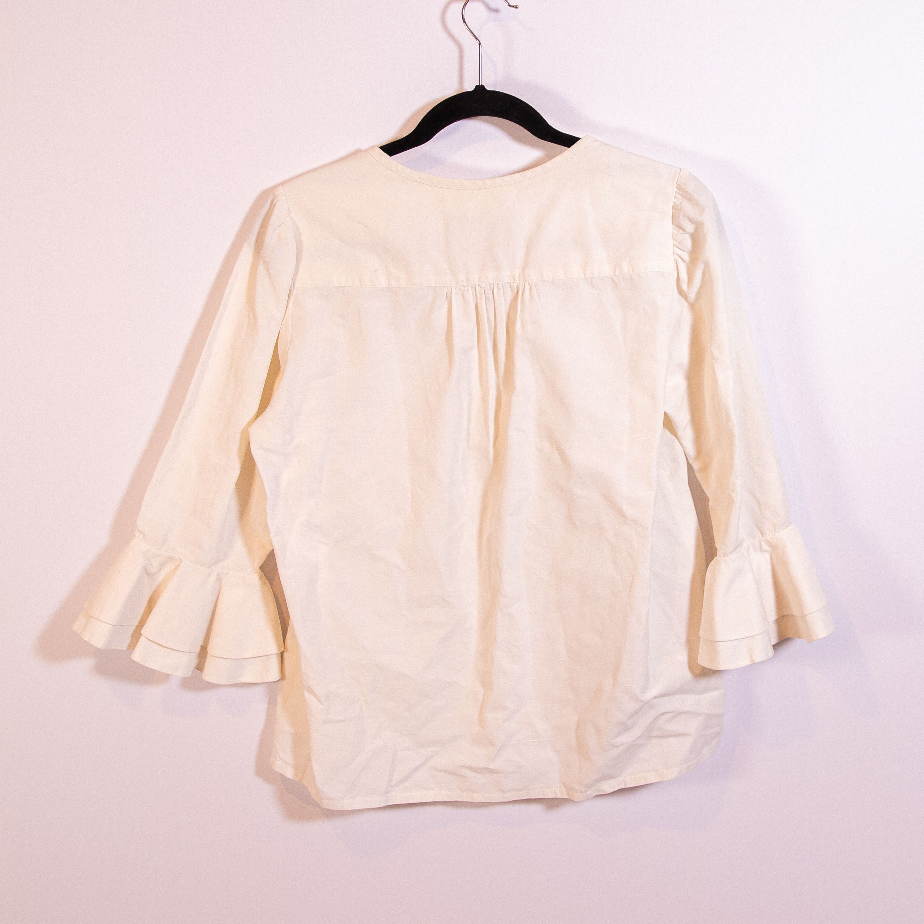 Other Dovima Cotton Linen Silk Quarter Button Pullover Size M / US 6-8 / IT 42-44 - 4 Thumbnail