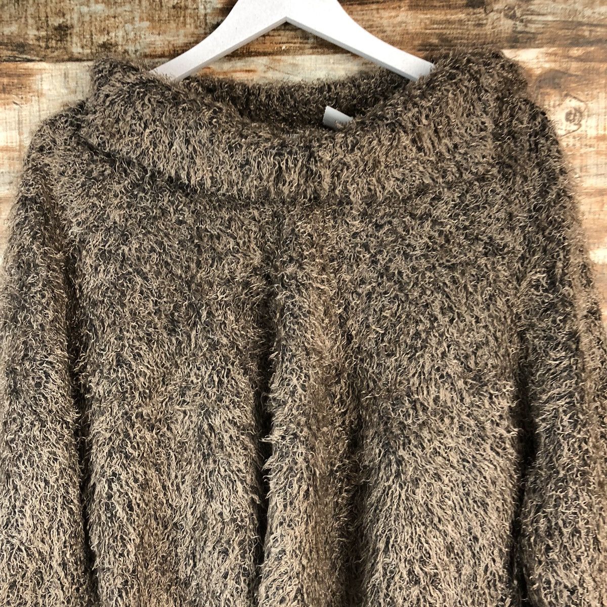 Homespun Knitwear DLL Fashion Messange Grey Mohair fur shaggy Knitwear #C077 Size M / US 6-8 / IT 42-44 - 5 Thumbnail