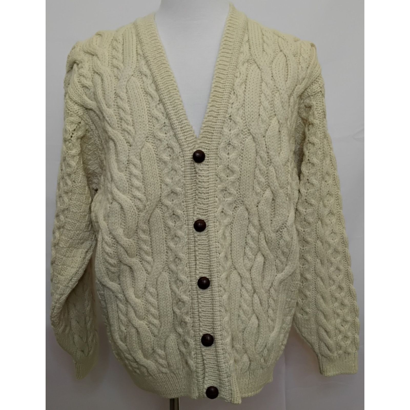 L.L. Bean L.L. Bean Fisherman Aran Sweater Men's L Wool Cableknit Size US L / EU 52-54 / 3 - 2 Thumbnail
