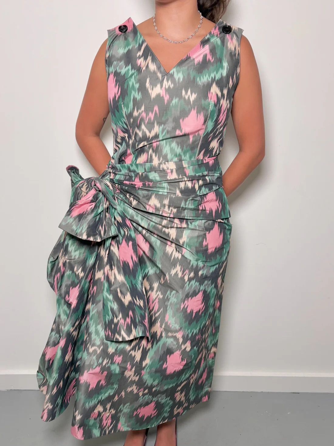 Marni o1y1025 Midi Dress in Multicolor Size M / US 6-8 / IT 42-44 - 1 Thumbnail