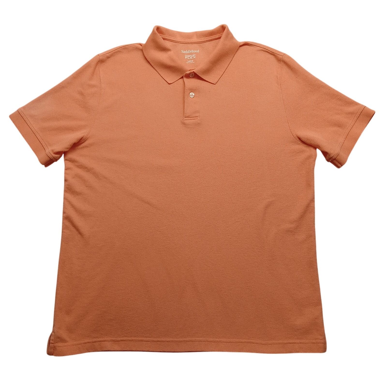Saddlebred Saddlebred Polo Shirt L Men's Comfort Flex 2 Button Orange Size US L / EU 52-54 / 3 - 1 Thumbnail
