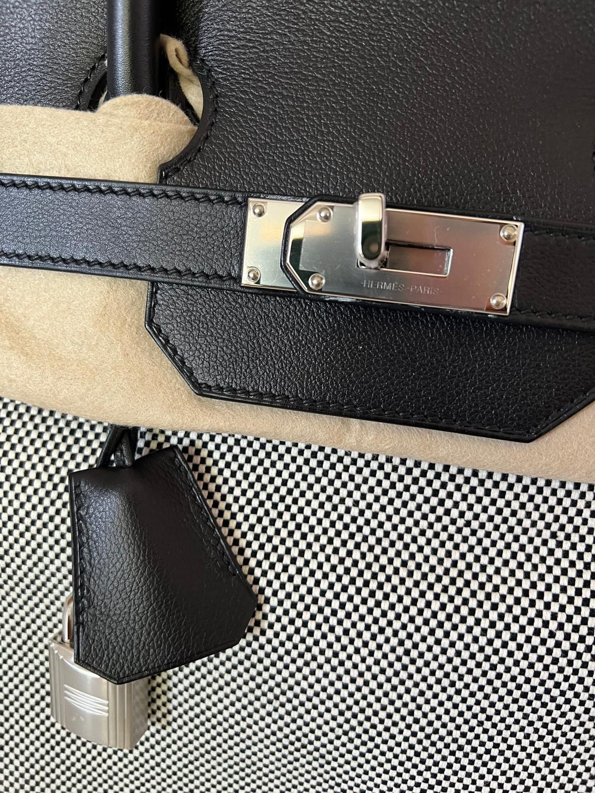 Hermes Hermès SAC HAUT A COURROIES 40 TOILE CRISS/VEAU EVERGRAIN Size ONE SIZE - 3 Thumbnail