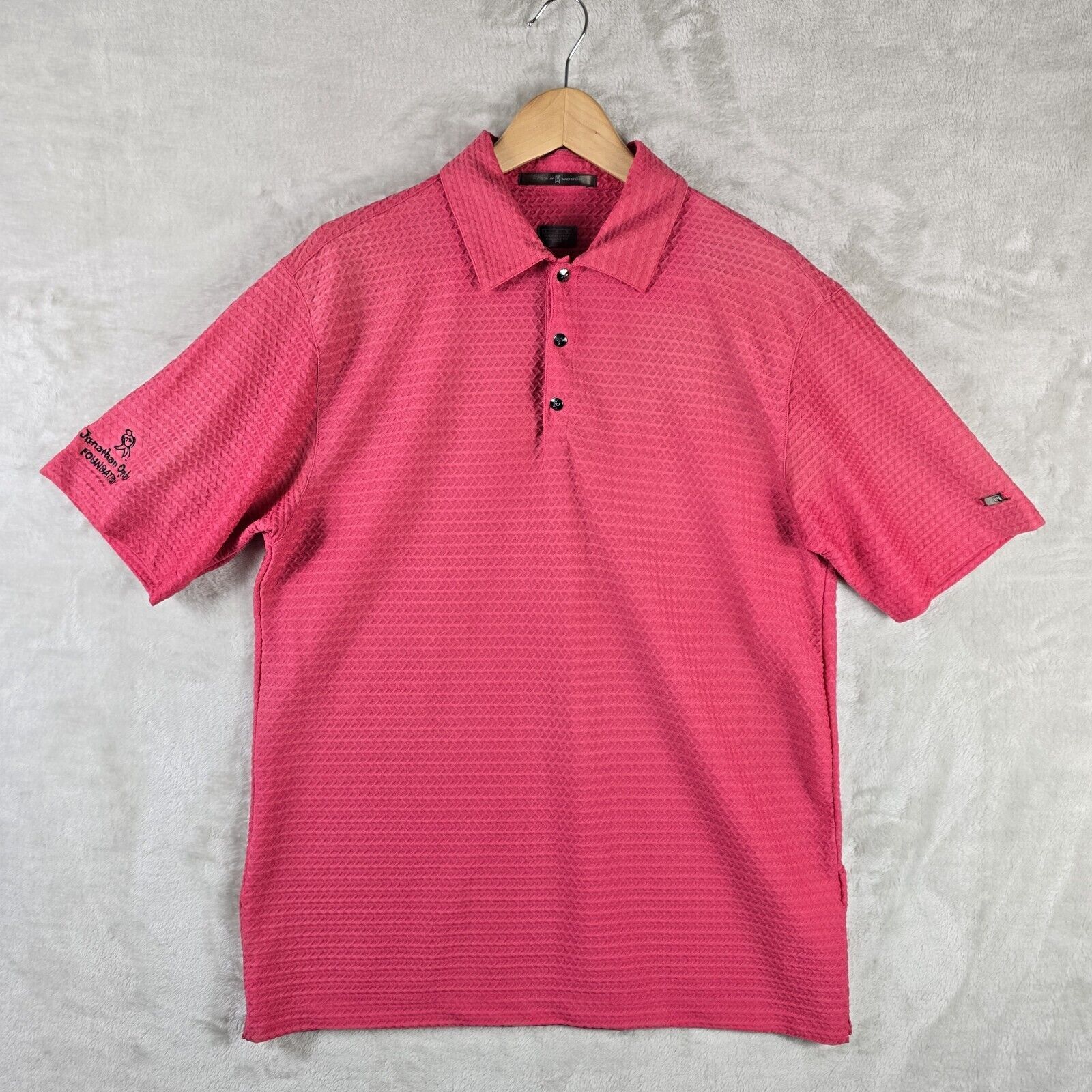 Tiger Woods Tiger Woods Textured Polo Shirt Mens Large Pink Golf Size US L / EU 52-54 / 3 - 2 Thumbnail