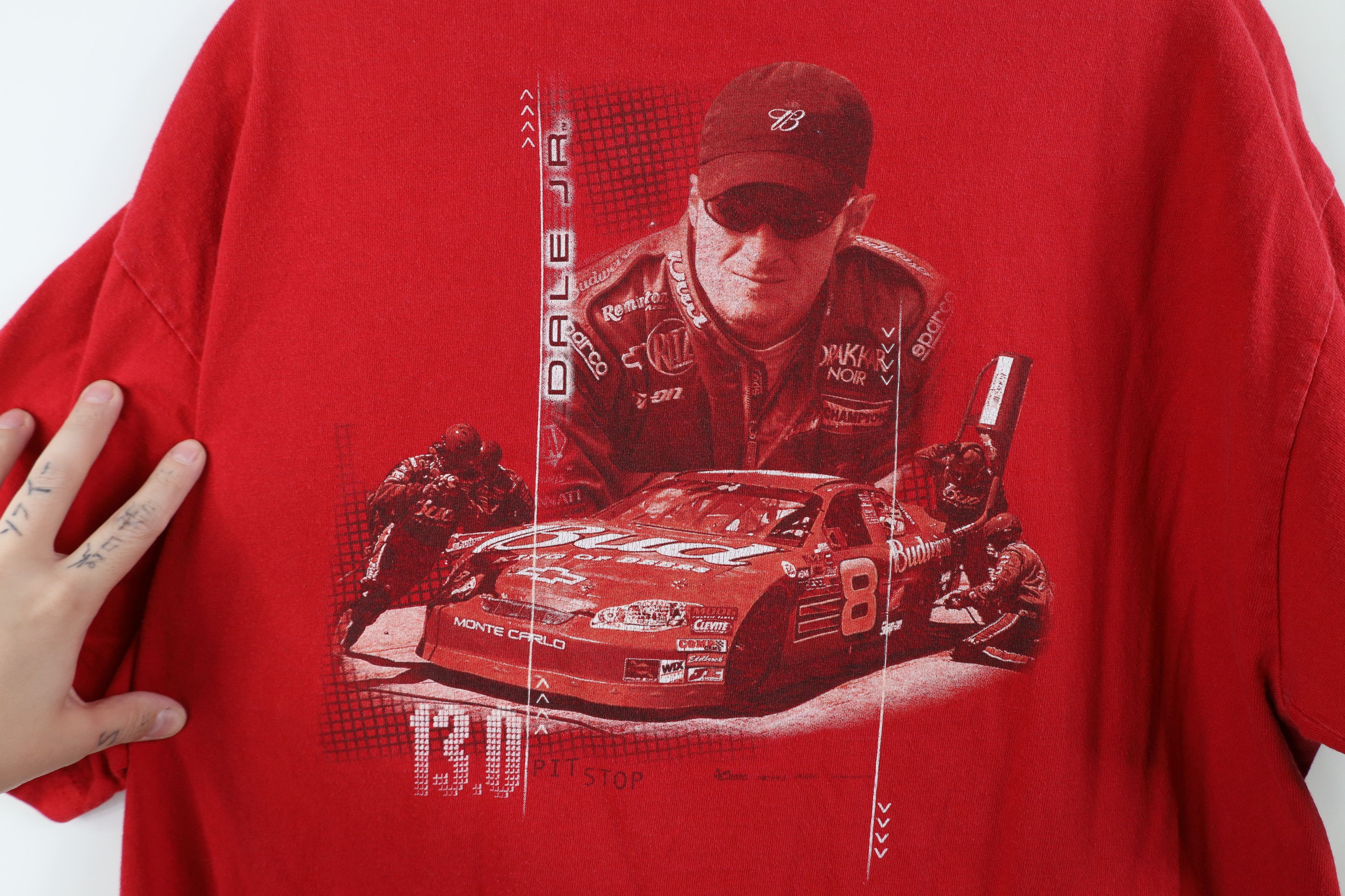 Vintage Vintage Nascar Earnhardt Jr Budweiser Racing T-Shirt Red Size US M / EU 48-50 / 2 - 10 Thumbnail
